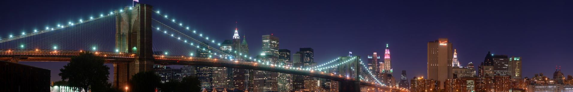 Panorama of NYC skyline from Brooklyn